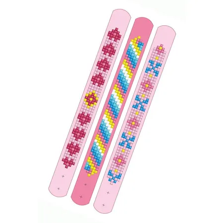 Pracht Diamond Dotzies Armbänder 3er Set pink