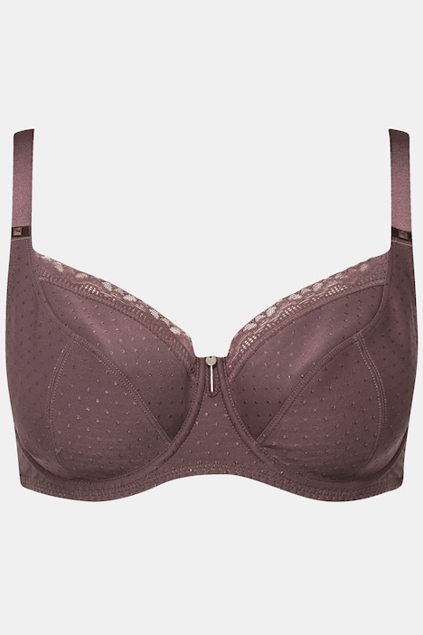 Bügel-BH, Jacquard, Spitzenkante, Cup C - G