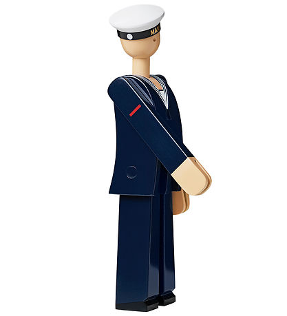 Kay Bojesen Holzfigur - Marine - 20,5 cm - Dunkelblau/Weiß