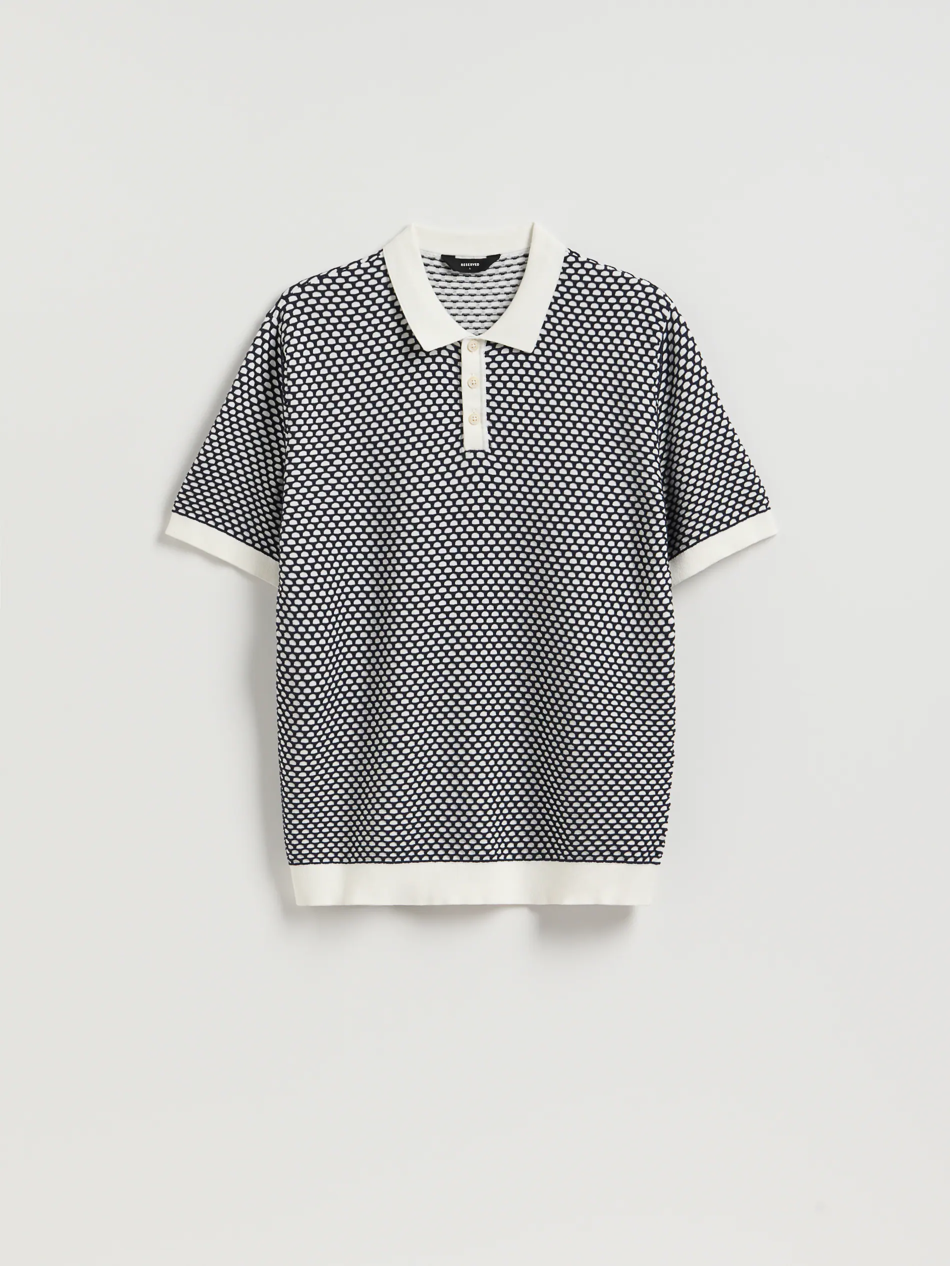 Pullover im Polostil mit hohem Baumwollanteil