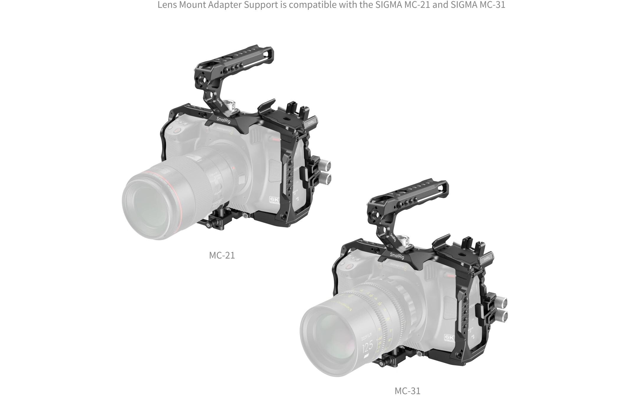 Cage Kit für BMDCC 6K<br>Schützt die Kamera und bietet Anschlussmöglichkeiten