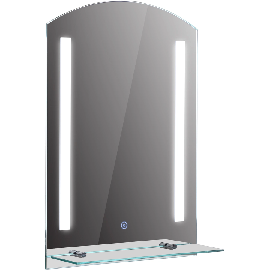 HOMCOM LED Wandspiegel silber