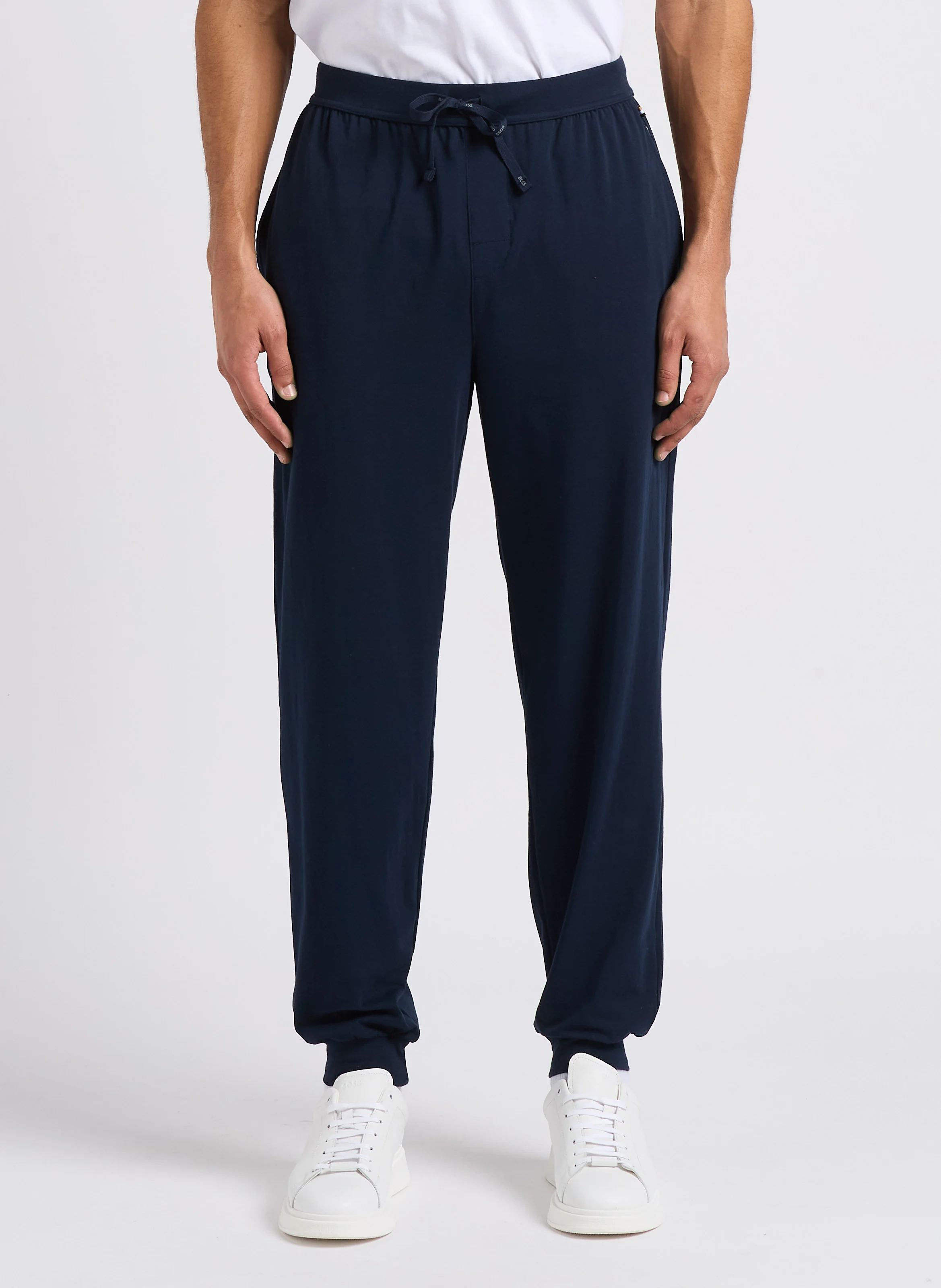 Jogging droit en coton | Bleu