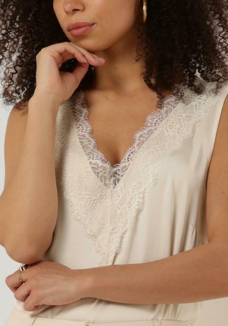 SUMMUM witte summum top top silky satin (2s2792)