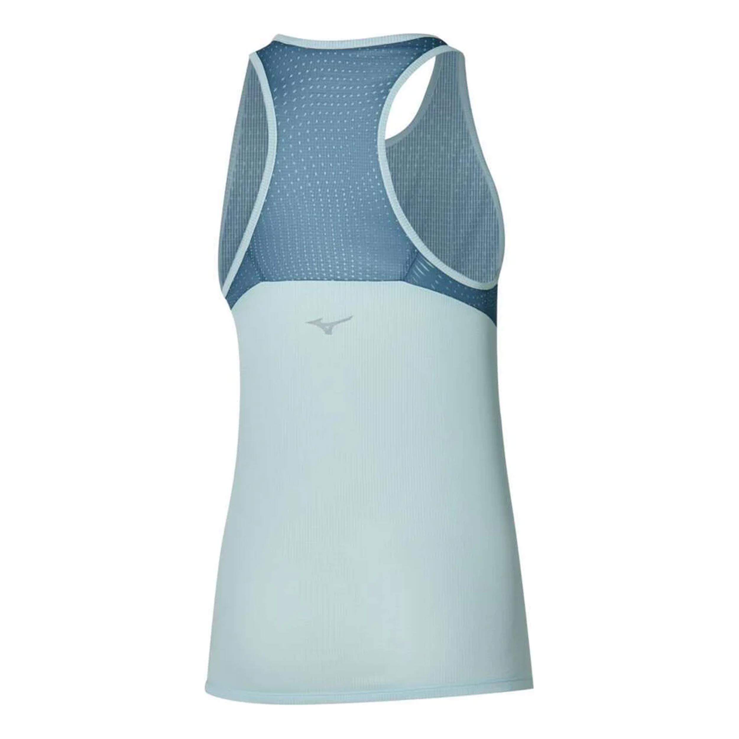 Mizuno DryAeroFlow Graphic Tank Maillot De Course Femmes - Bleu , Bleu Petrol
