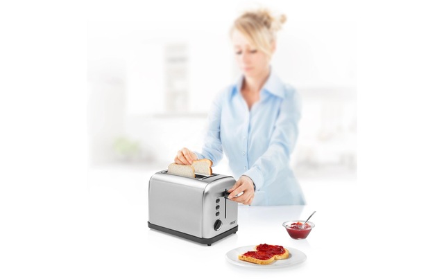PRINCESS Toaster »Style 2 Silber« 2 kurze Schlitze für 2 Scheiben 850 W