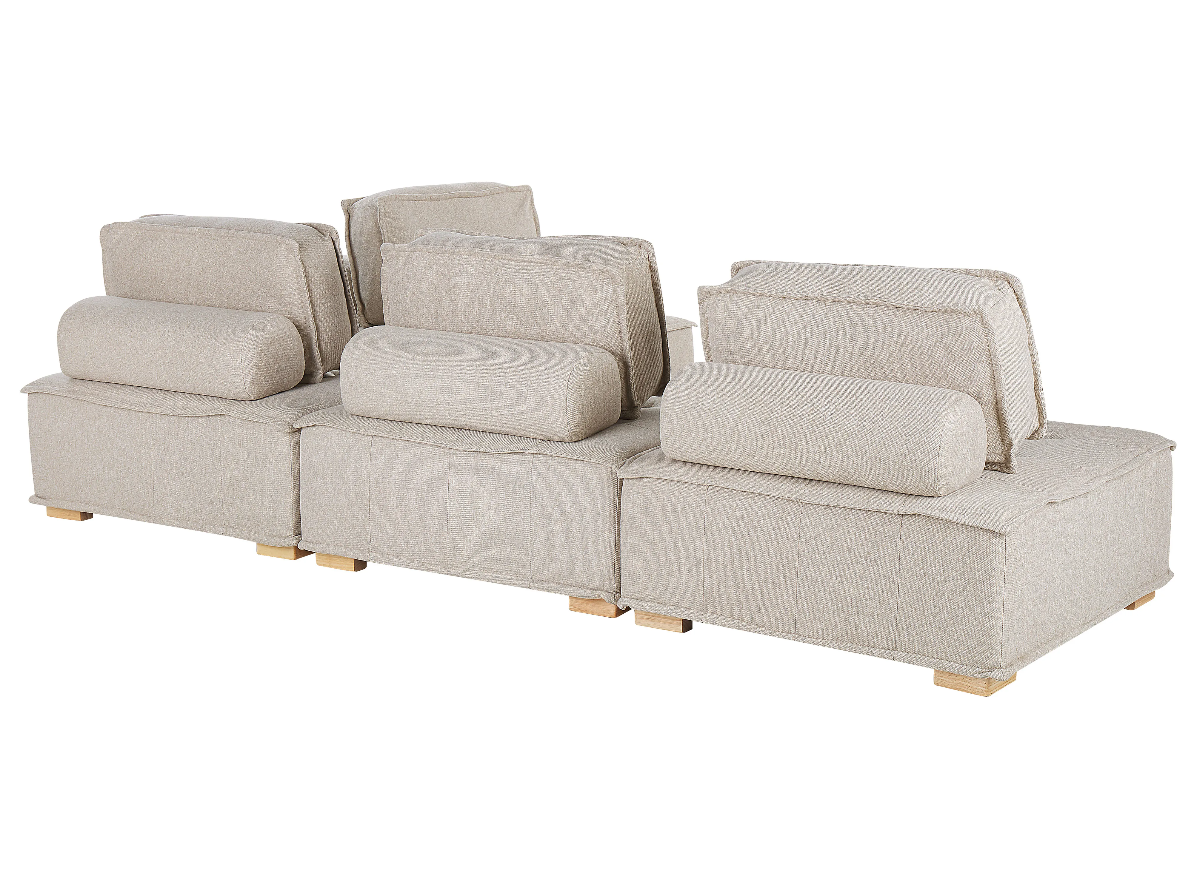 Modulaire hoekbank 4-zits TIBRO Stof Lichtbeige rechtszijdig
