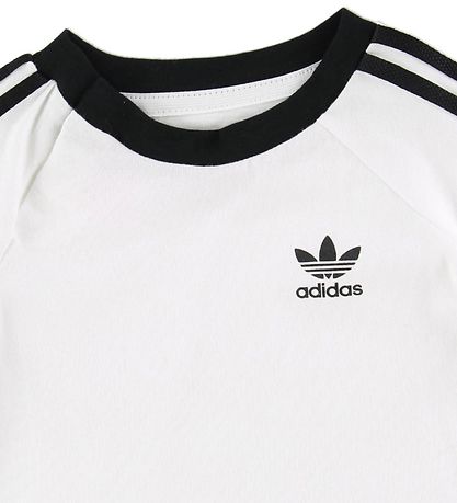 adidas Originals T-Shirt - 3 Streifen - Weiß m. Logo