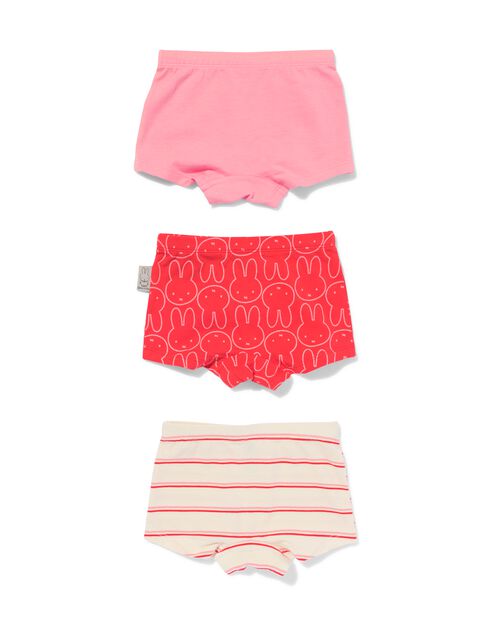 boxer Miffy en coton extensible pour enfant - 3 pièces rose