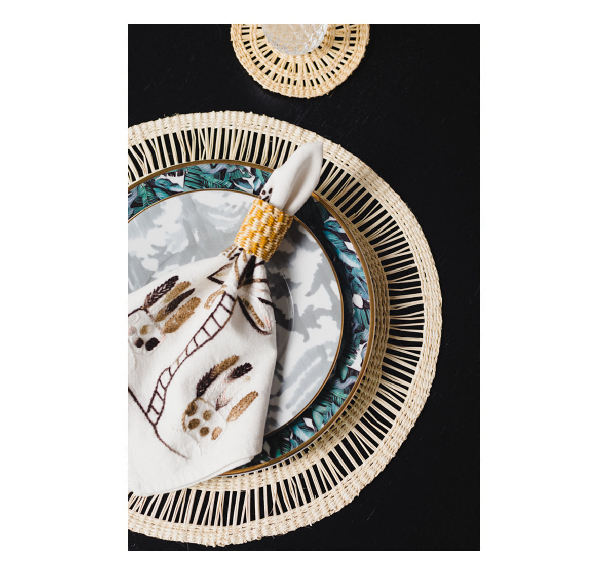 Dessous de verre rond Calado (lot de 4 unités)