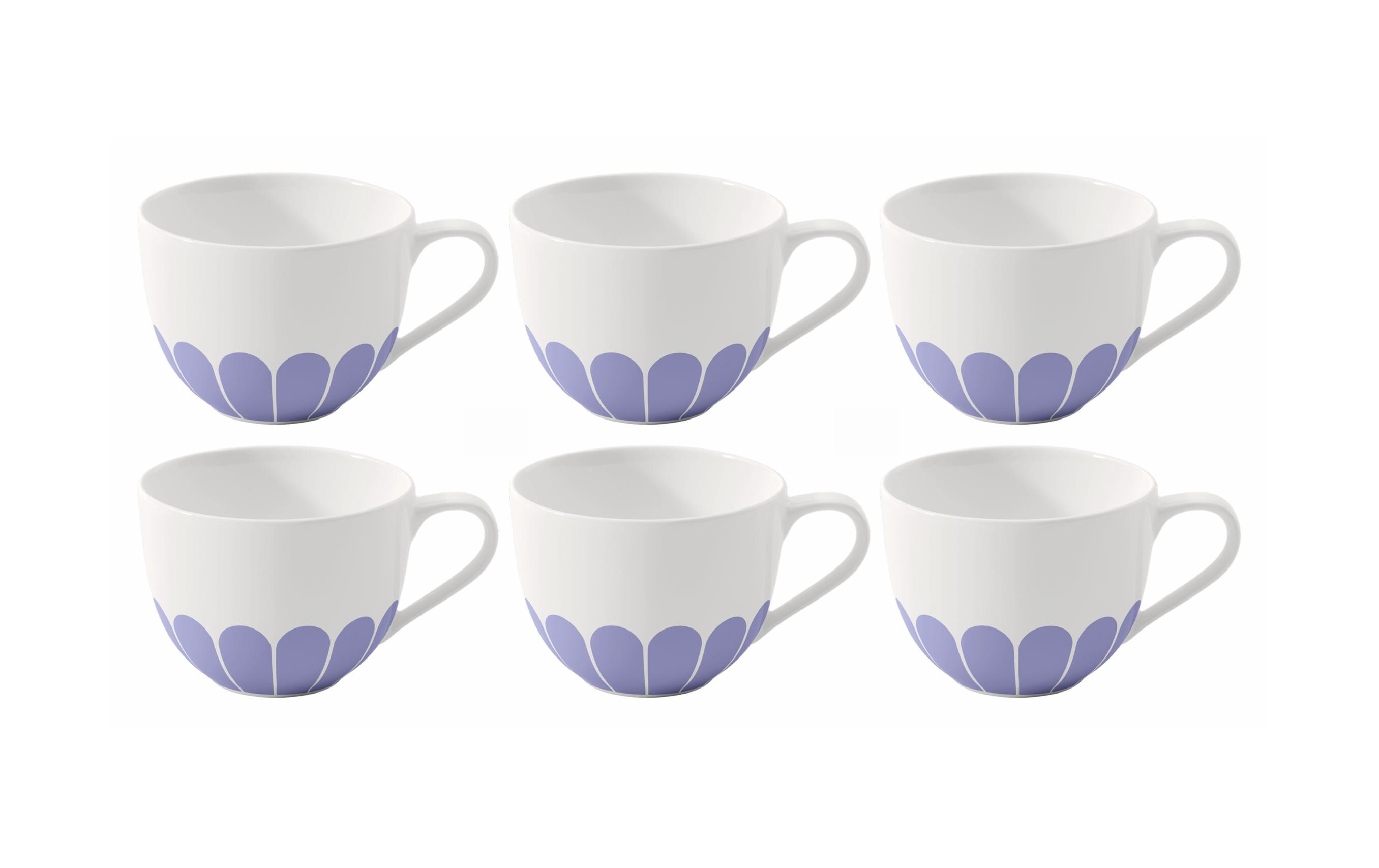 Kaffeetasse Fleur 160 ml, 6 Stück, BlauTasse aus hochwertigem Porzellan