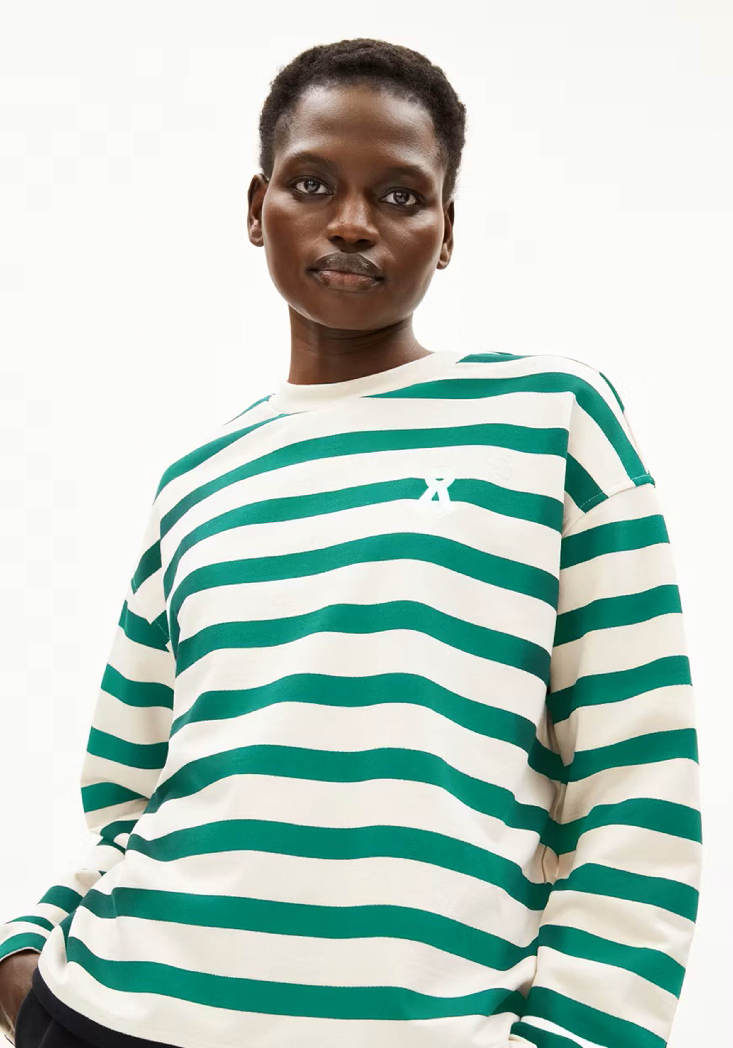 Armedangels Sweatshirt Iconic Å Frankaa Bold Undyed-Emerald Green