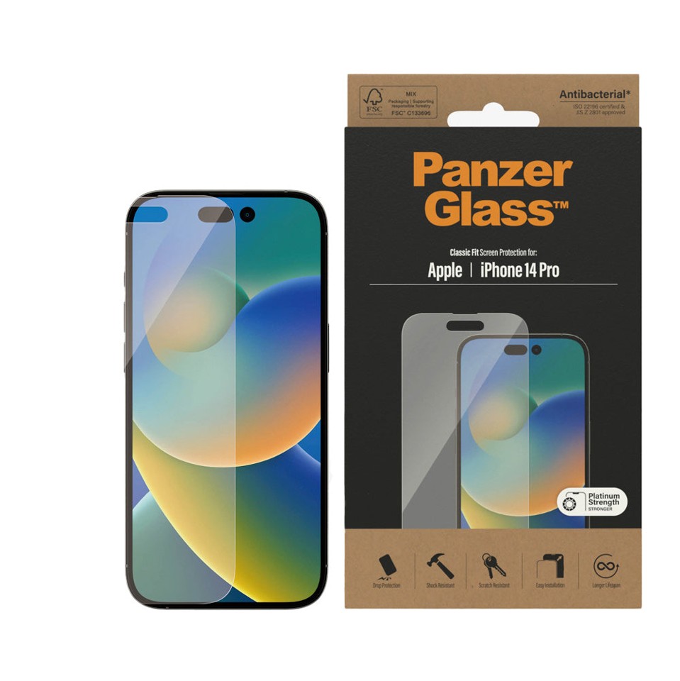PanzerGlass - Skærmbeskyttelse Apple iPhone 14 Pro - Classic Fit