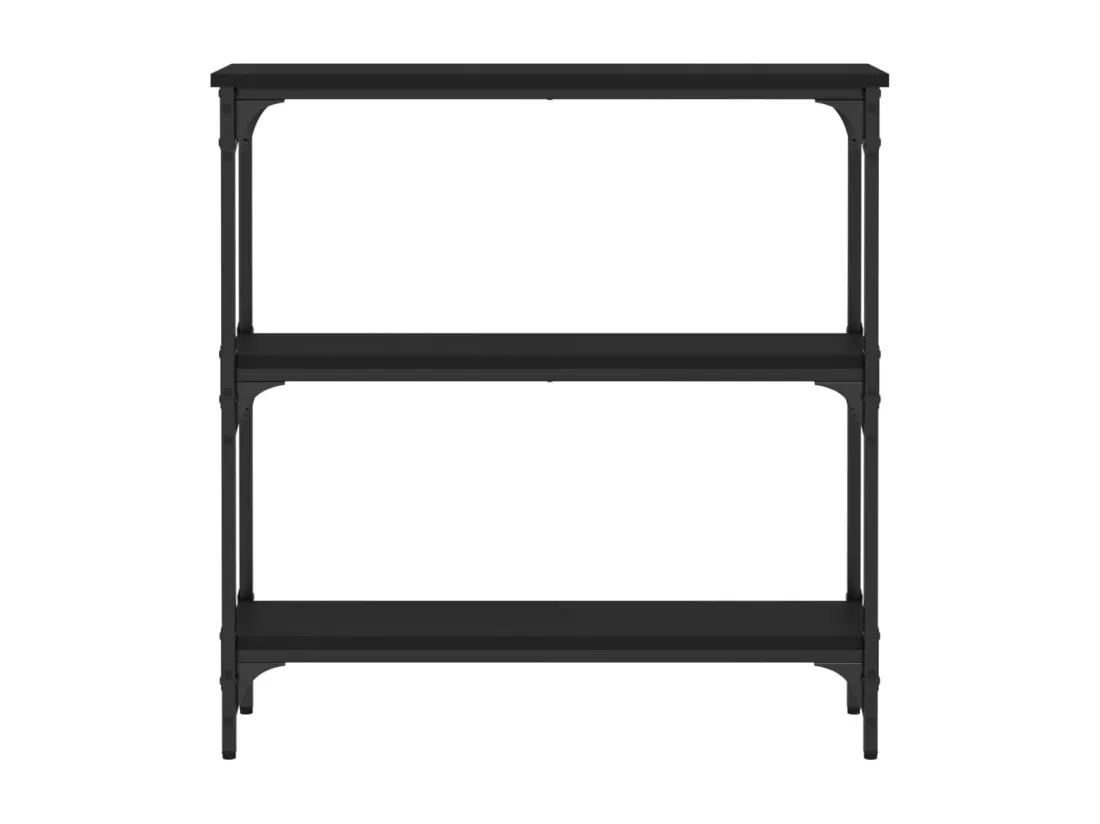 Table console noir 75x22,5x75 cm bois d'ingénierie