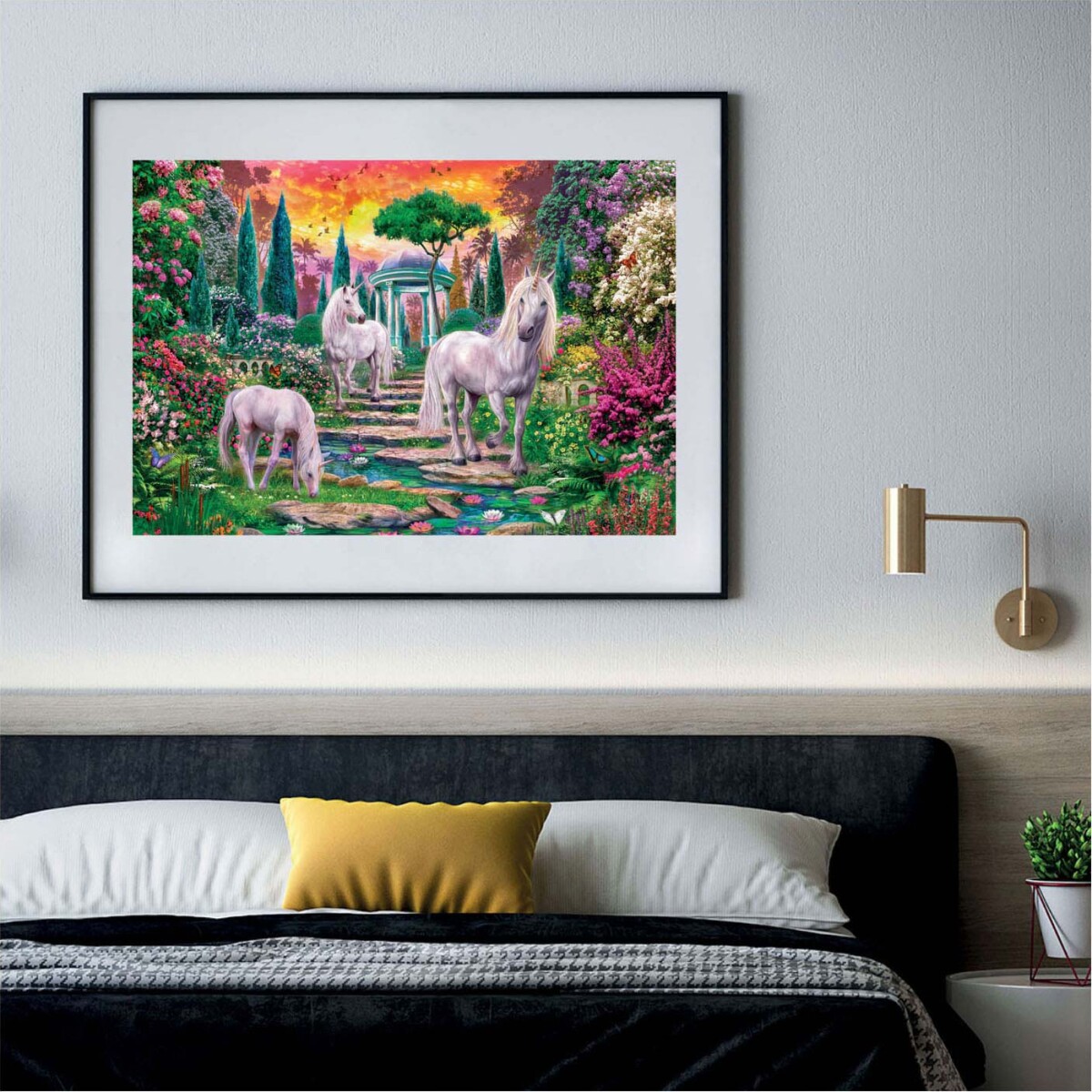 Clementoni Puslespil - Classical Garden Unicorns - High Quality - 2000 Brikker