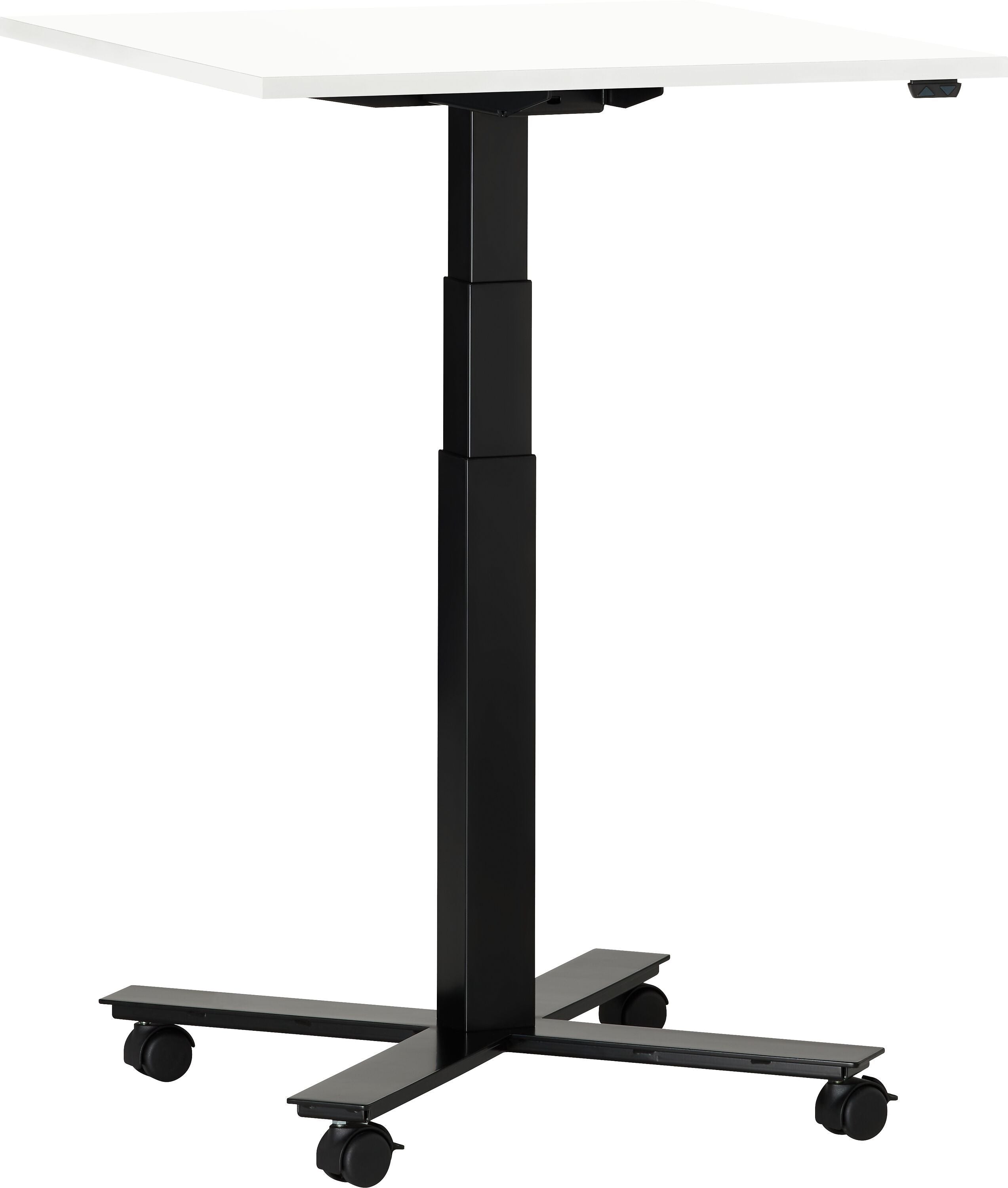FLEXCUBE Besprechungstisch höhenverstellbar - Weiss / B: 70.0 cm x T: 70.0 cm x H: 66.5 cm