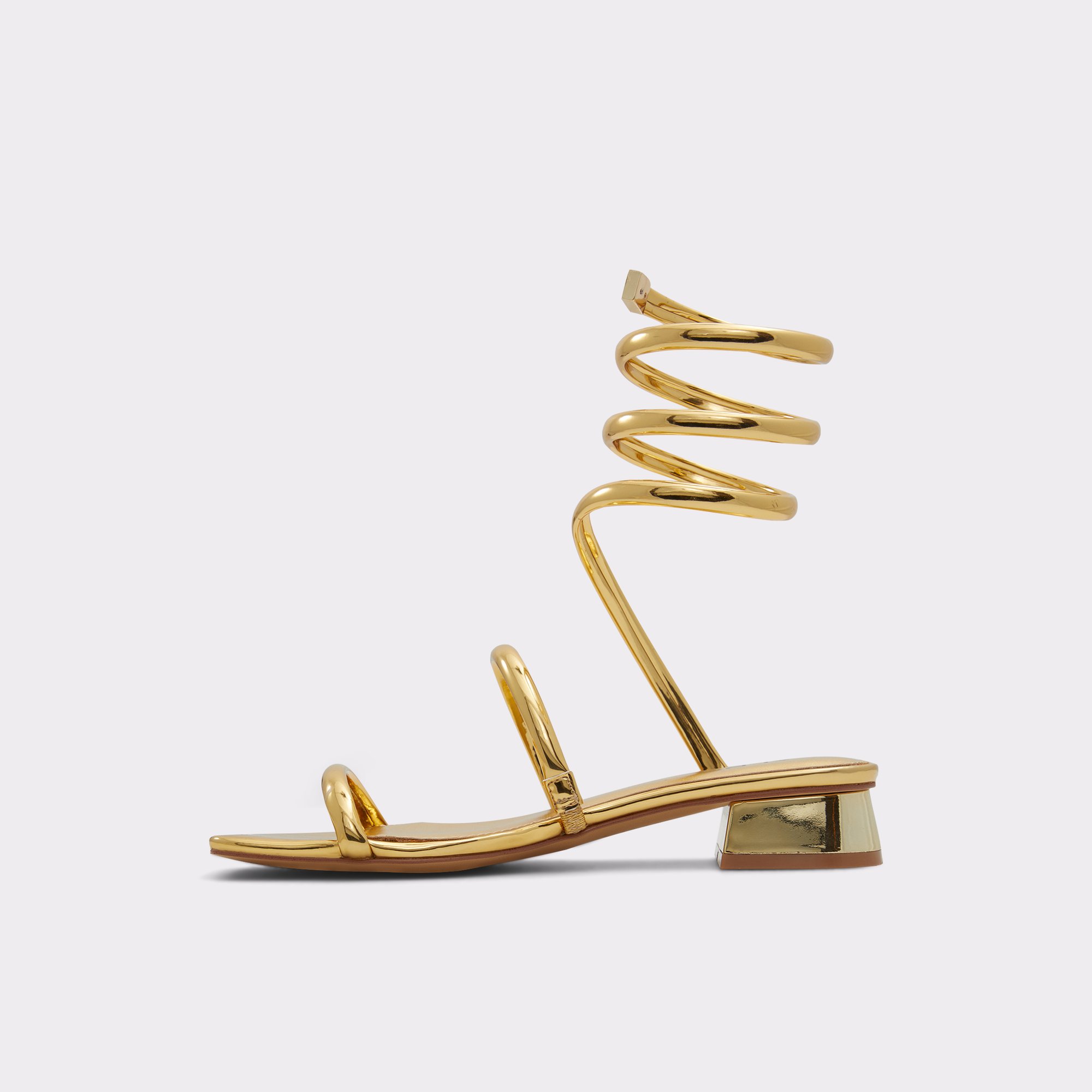 Spinna Gold Women Strappy Sandals