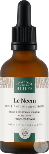 Comptoir Des Huiles Le Neem Huile Anti-Imperfections Bio Visage Et Cheveux Peaux À Problèmes 50ml