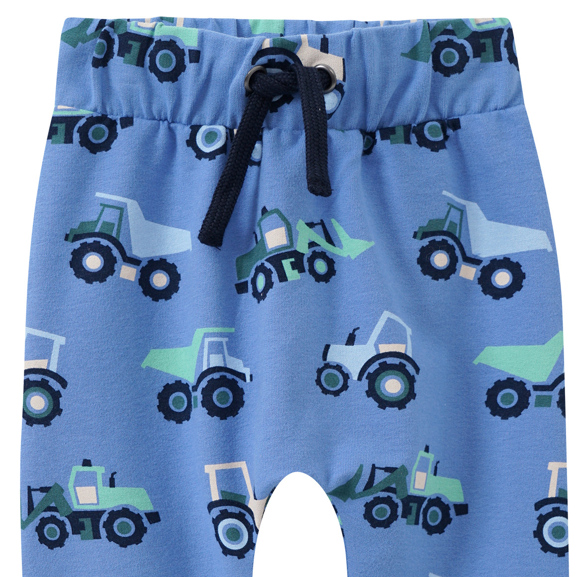 Topomini Baby Jogginghose mit Baufahrzeug-Allover blau