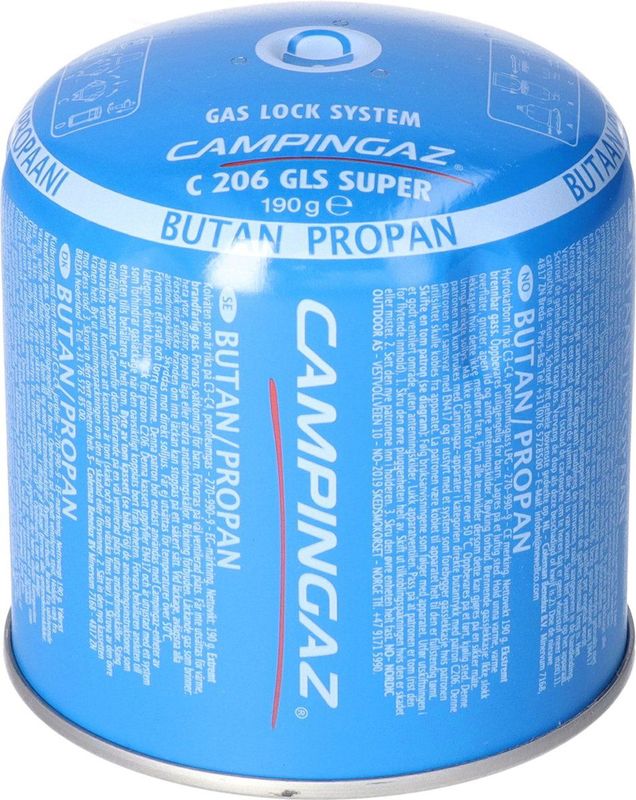 Campingaz Butaangaspatroon Blauw - 190 Gram - Voor Kookpit/Kookstel