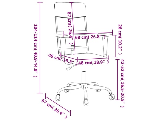 VIDAXL - Chaise de bureau gris tissu en maille et similicuir