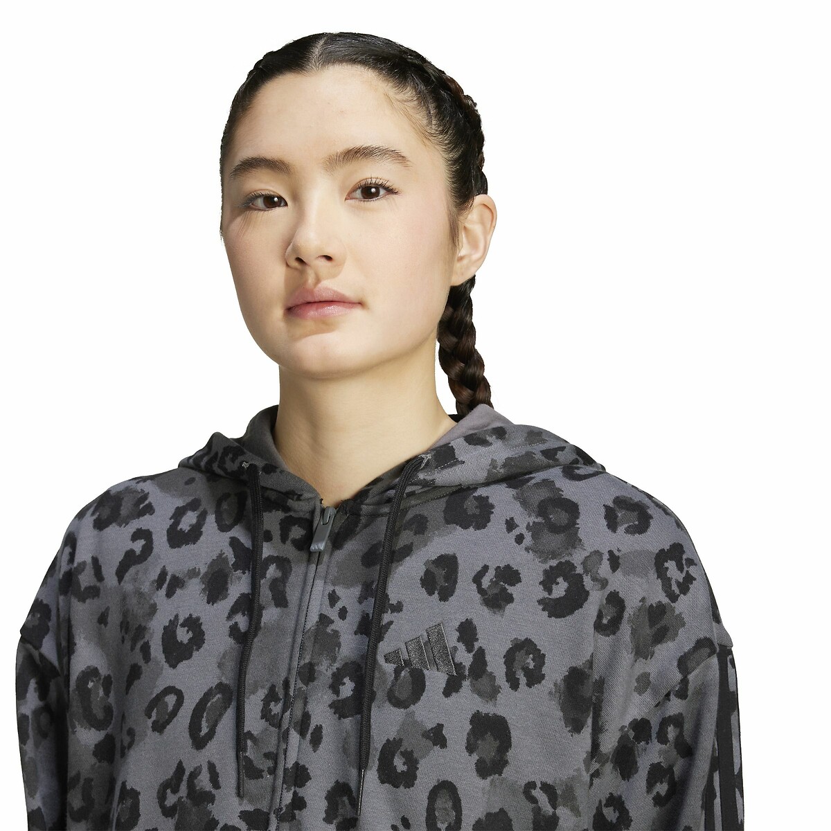 ADIDAS ROUPAS ESPORTIVAS<br>Moletom com estampa de leopardo