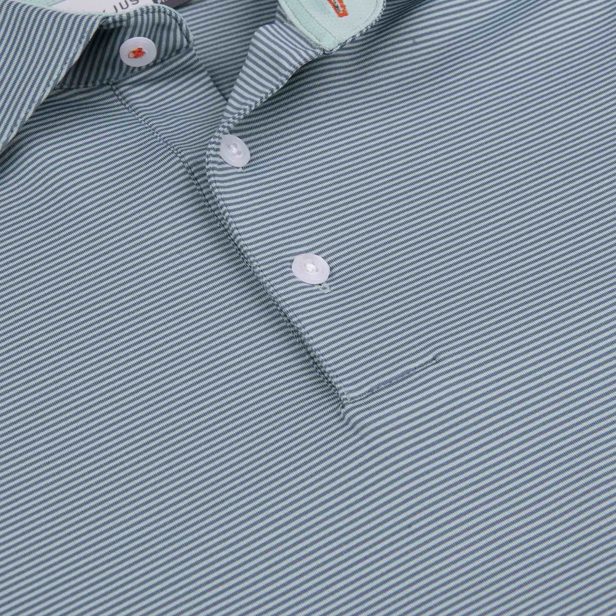 Soren Stripe Polo L/S Herre Mineral