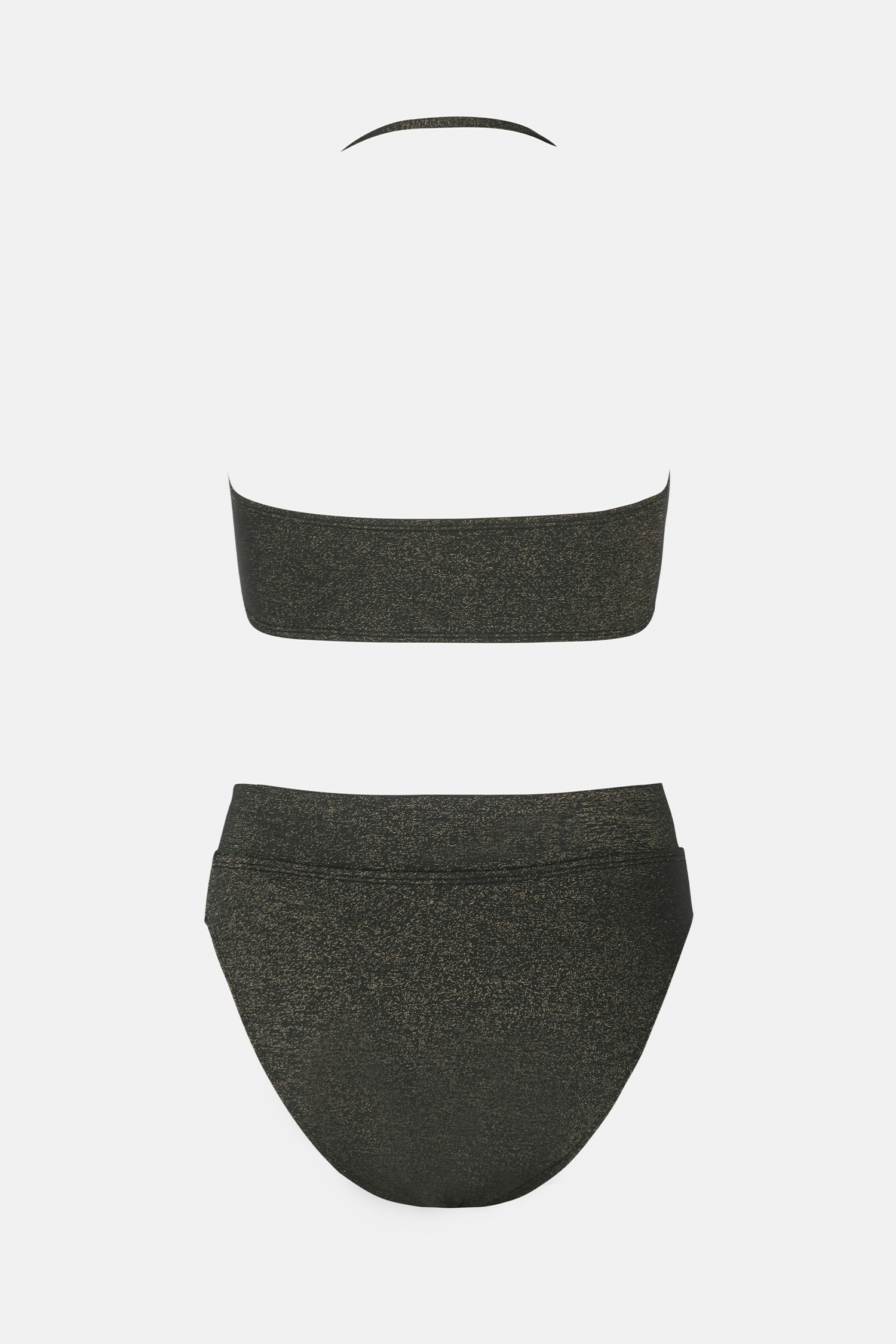 Bikini bandeau côtelé et efrronté avec joint torique