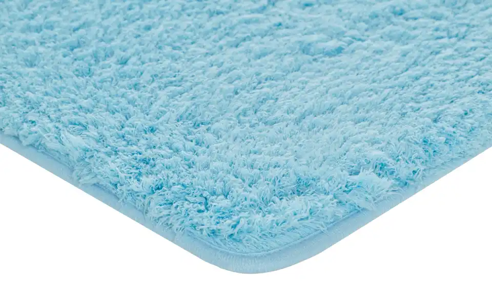 HOME STORY Badteppich Curly 70 cm Türkis/Petrol