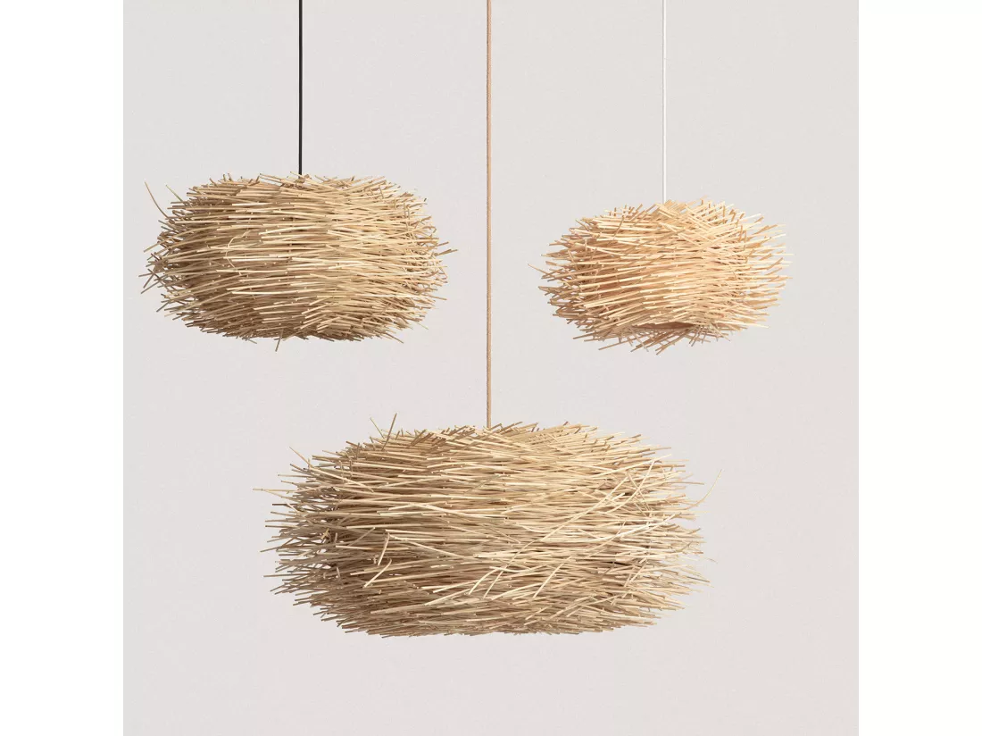 Lampe suspendue en rotin Nulko ILUZZIA