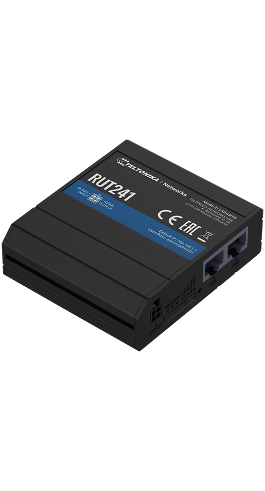 Teltonika DSL/WLAN Module RUT241 Industrieller Mobilfunk-Router Schwarz