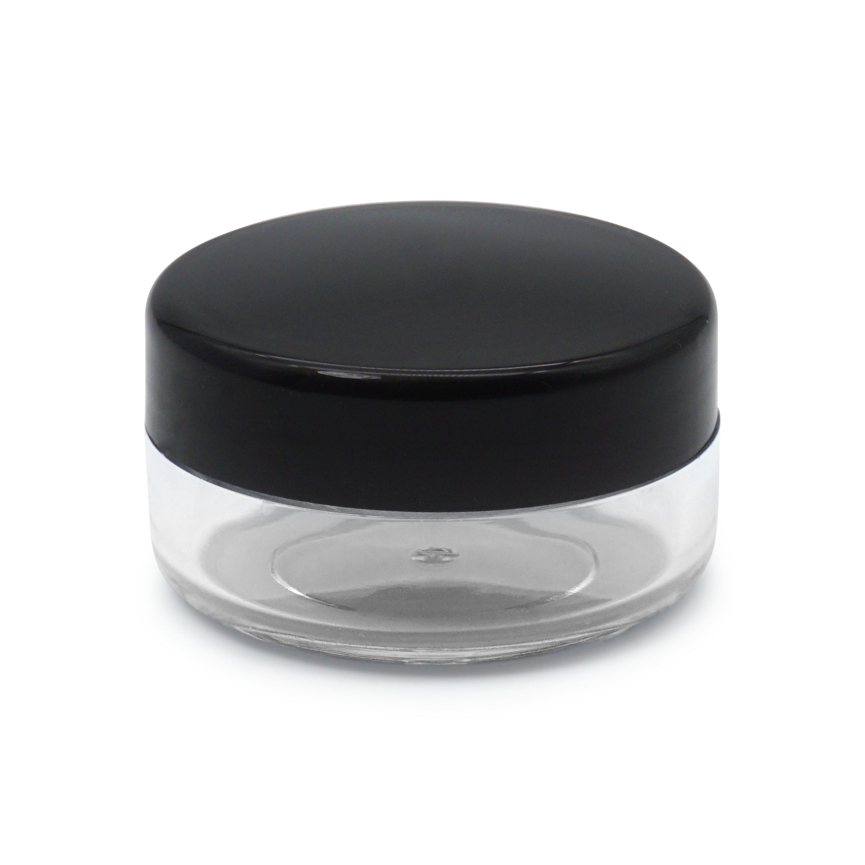 (Ø38mm) 10ml Befüllbarer Kosmetik Behälter Reise Döschen Organizer - Transparent / Schwarz