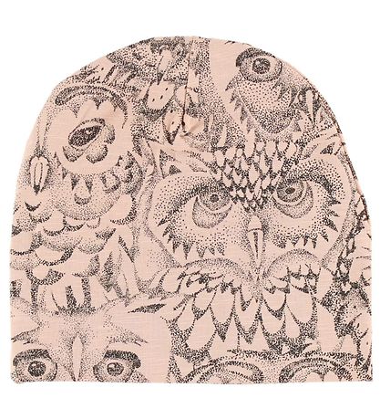 Soft Gallery Mütze - Beanie - Rosa m. Eulen