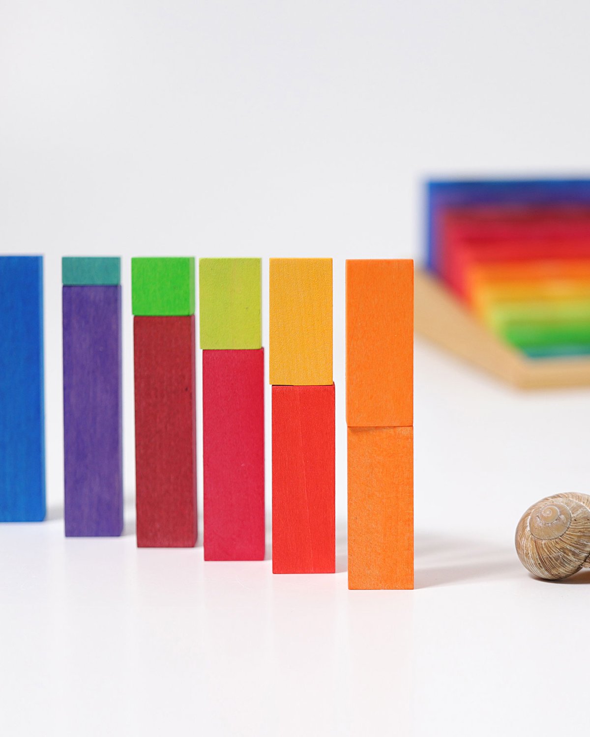 Små Telleklosser i Trapp – 100 Byggeklosser i Treramme | Small Stepped Counting Blocks