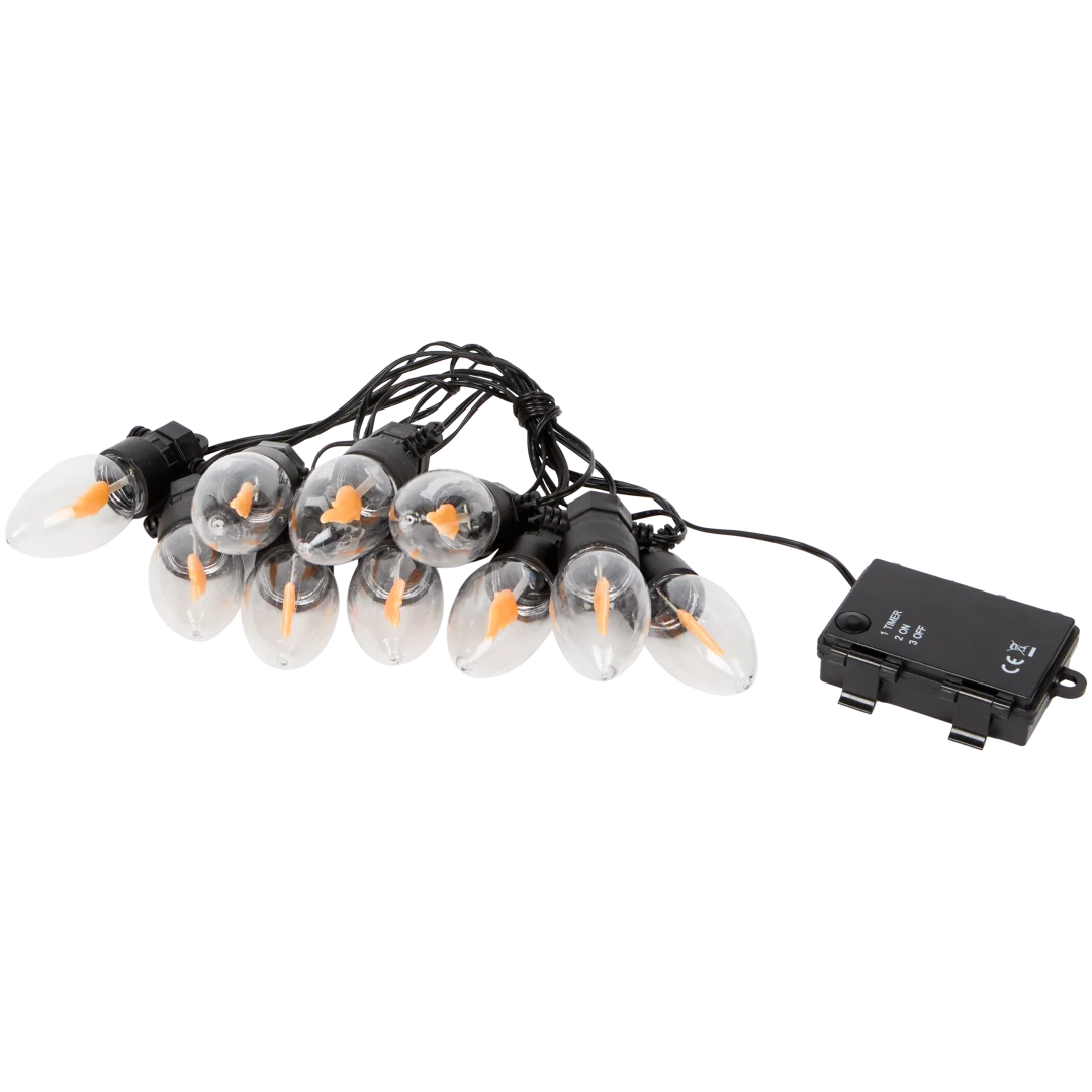 Guirlande lumineuse avec LED en forme de flamme