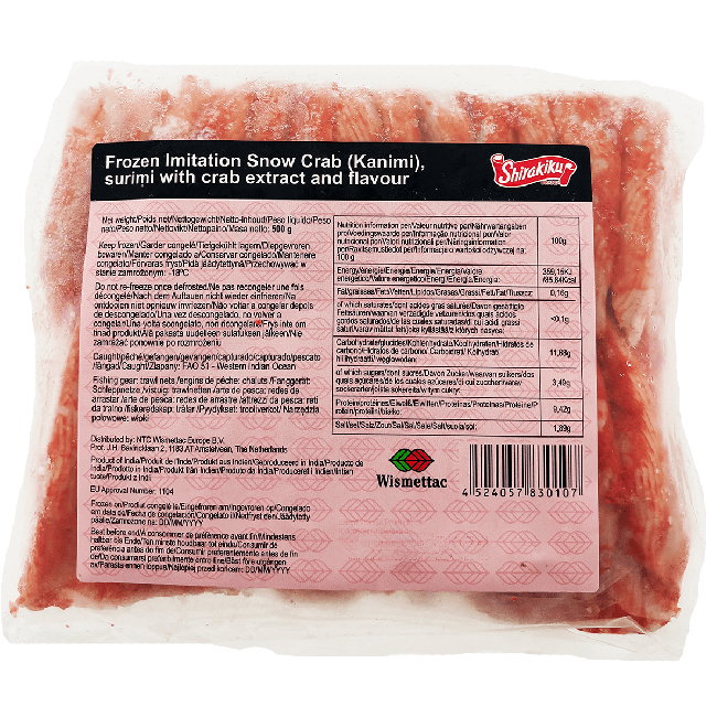 Shirakiku Bevroren Imitatie Sneeuwkrab Kanimi 500g