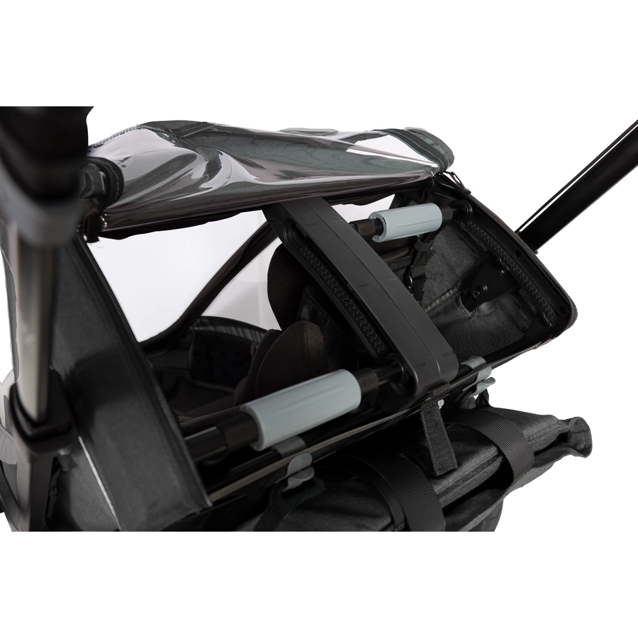 hamax Kinderfahrradanhänger Cocoon Zweisitzer greyblack