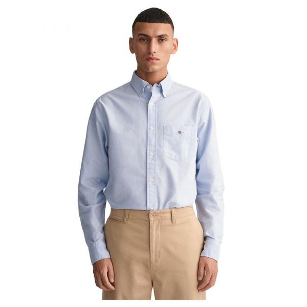 Gant para Homem Camisa Oxford de Ajuste Regular Azul Xl