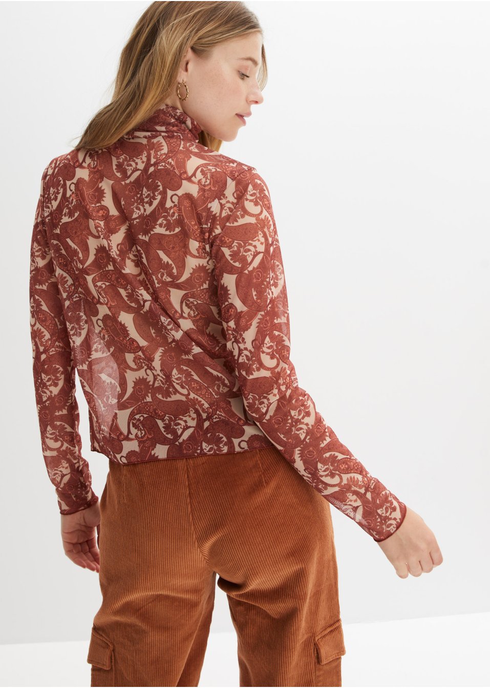 T-shirt en mesh imprimé