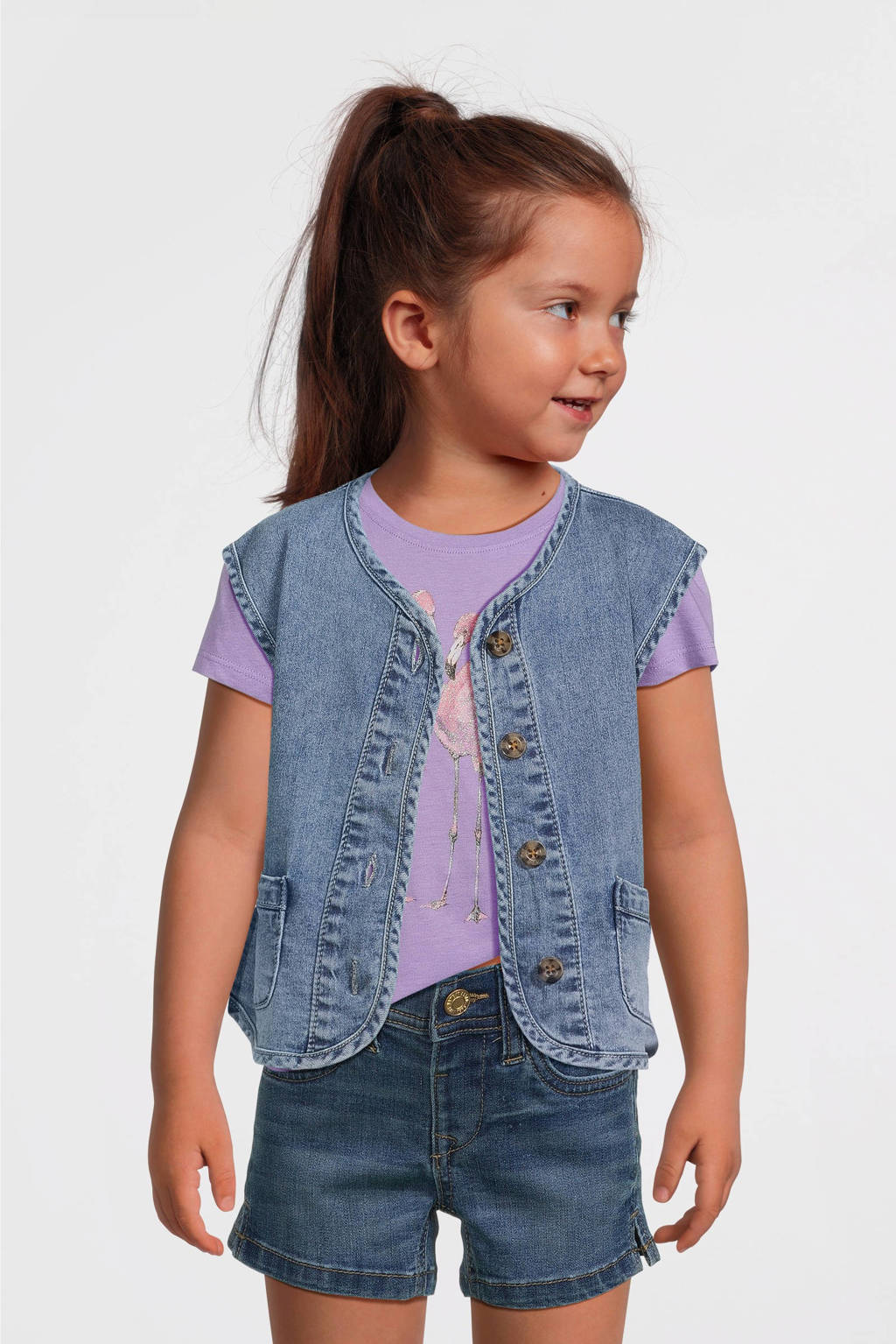 NAME IT T-shirt NMFPJUNGLE met printopdruk lila