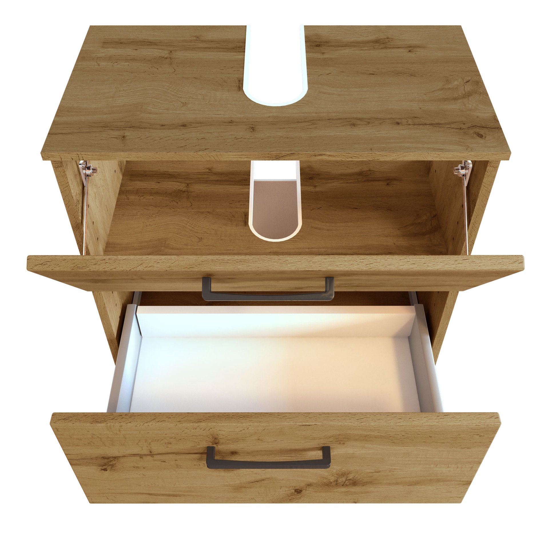 Unterbeckenschrank Limburg braun B/H/T 60x55x35 cm