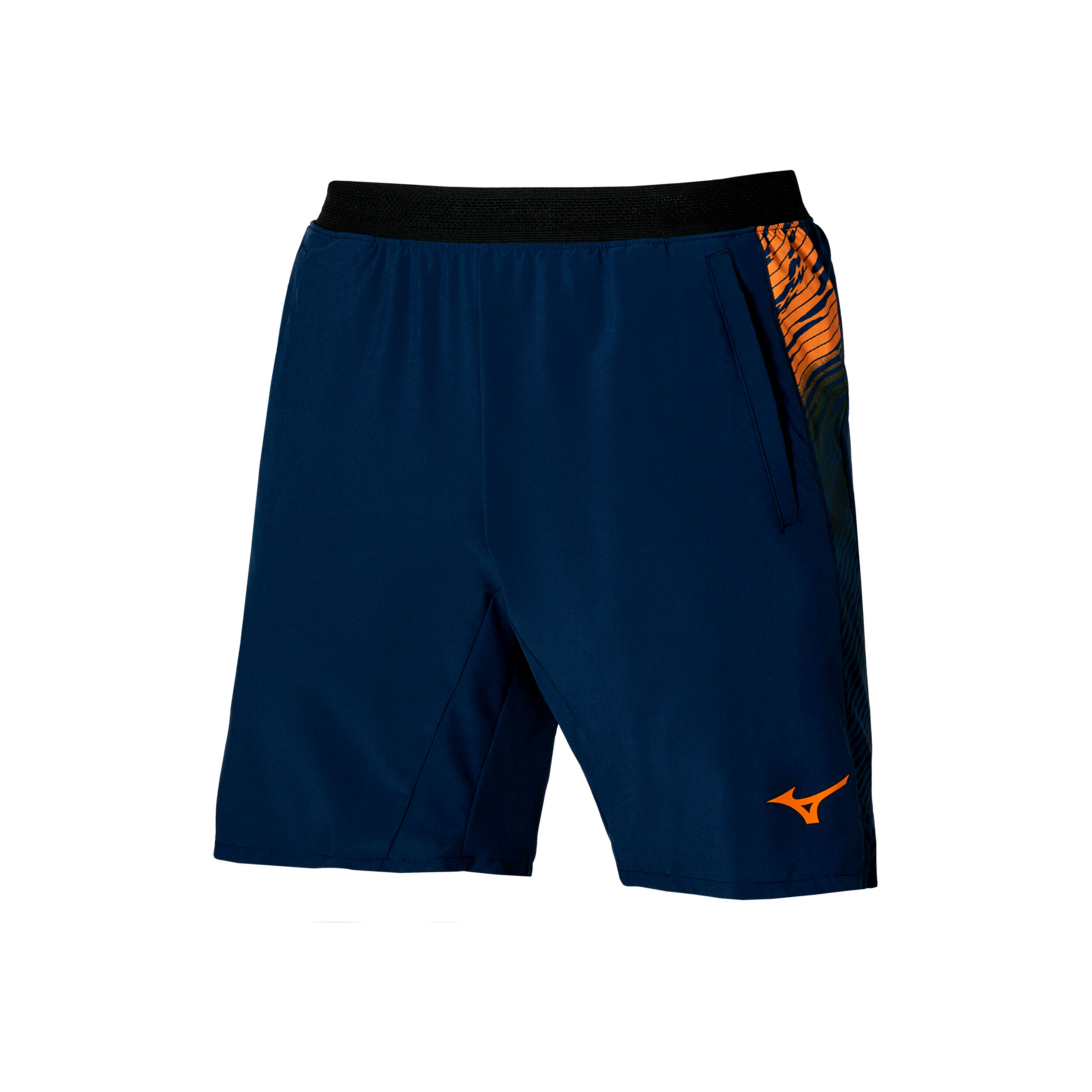 Mizuno Charge 8in Amplify Shorts Hommes - Bleu Foncé , Orange