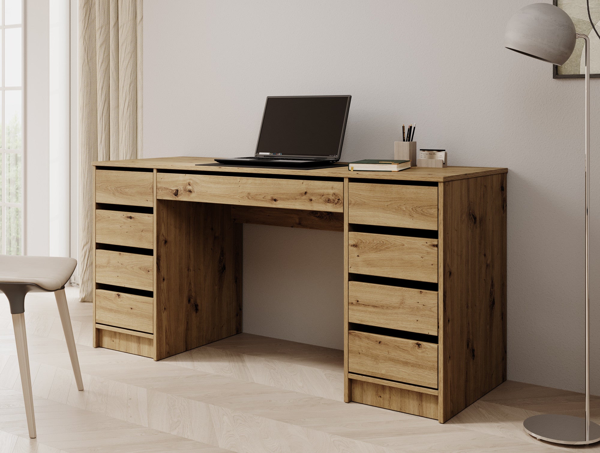 Avio 2 - Bureau - Eiken - 154x55 cm