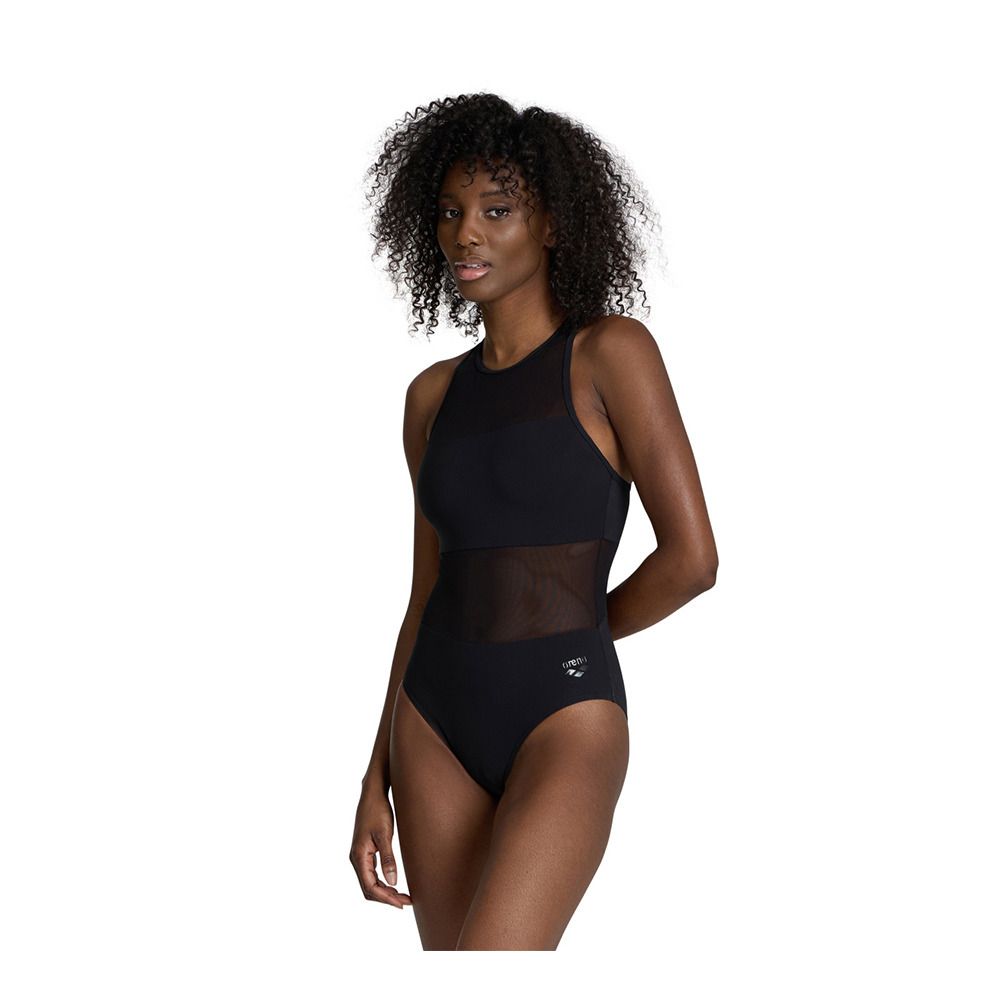 Arena MESH PANELS VENT - Maillot de bain 1 pièce Femme black