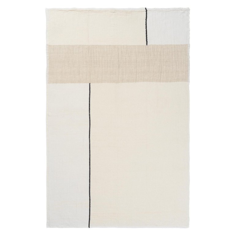 Ferm Living Dela plaid naturel 170x120
