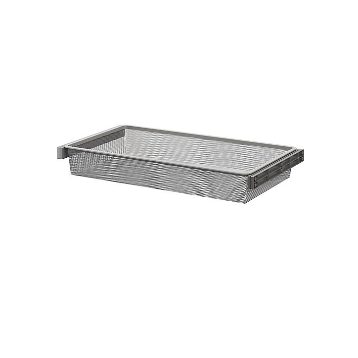 Panier coulissant filaire en acier gris GoodHome Atomia L. 96,4 x P. 51 cm