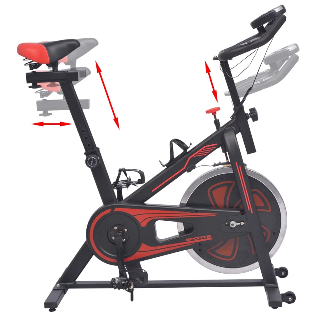 Bicicleta ergométrica com sensores de pulso