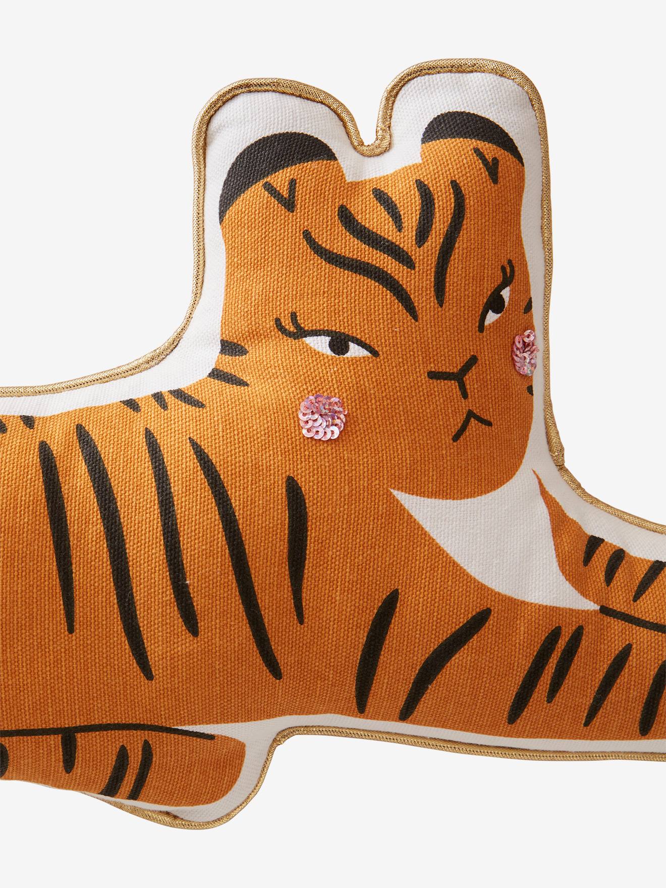 Conjunto de 2 almofadas Eden India com estampa de animais, cor marrom claro lisa com motivos.