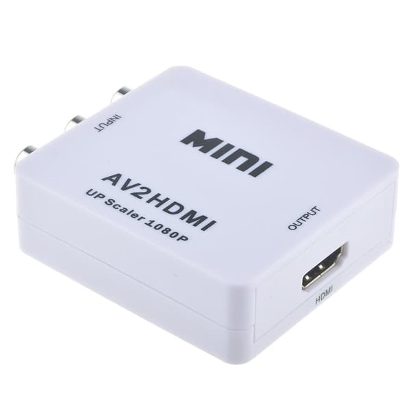 AV til 1080p HDMI Adapter - (3x RCA) NTSC / PAL Kompatibel