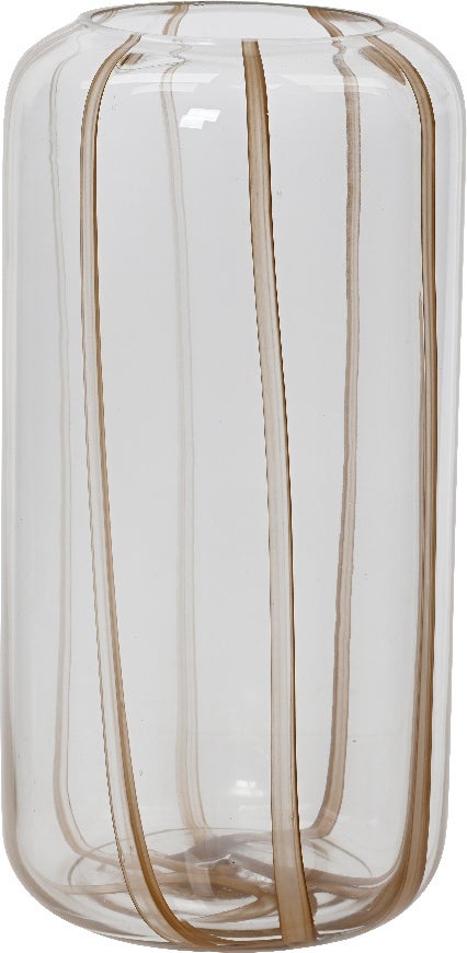 Decoris vaas Cane transparant D 16 H 32 cm